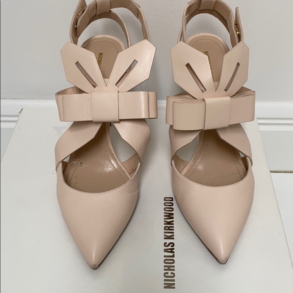 Nicholas Kirkwood blush heels